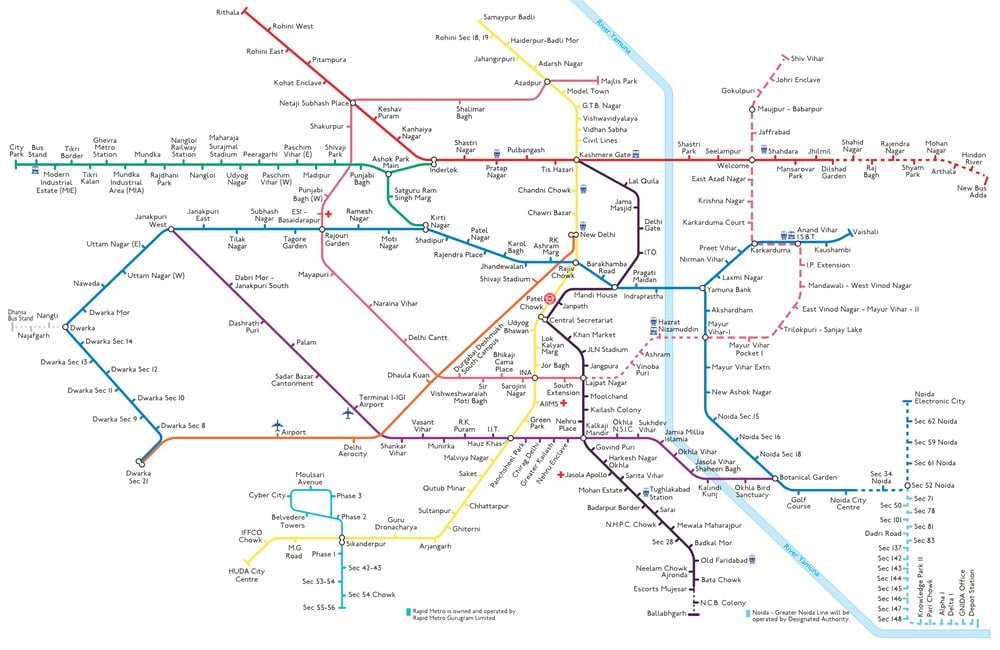 delhi metro rail map 1 min