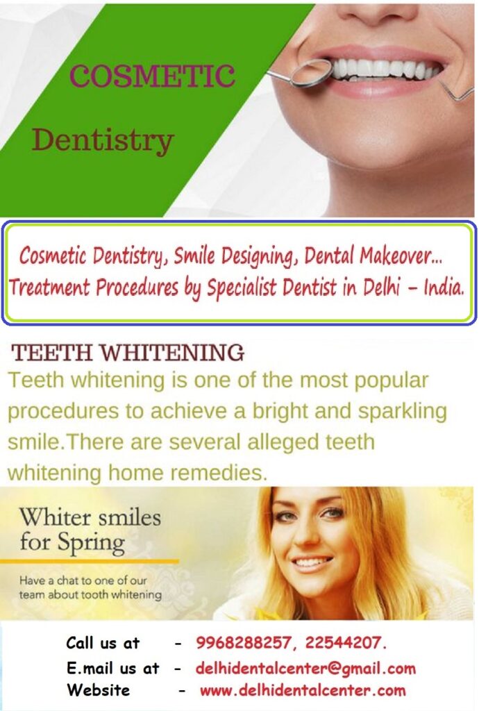 top best Cosmetic Dentistry Laser tooth whitening treatment procedures in Delhi India 2
